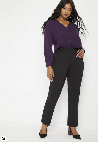ELOQUII Women's Kady Fit Double-Weave Pant