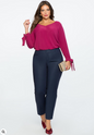 ELOQUII Women's Kady Fit Double-Weave Pant