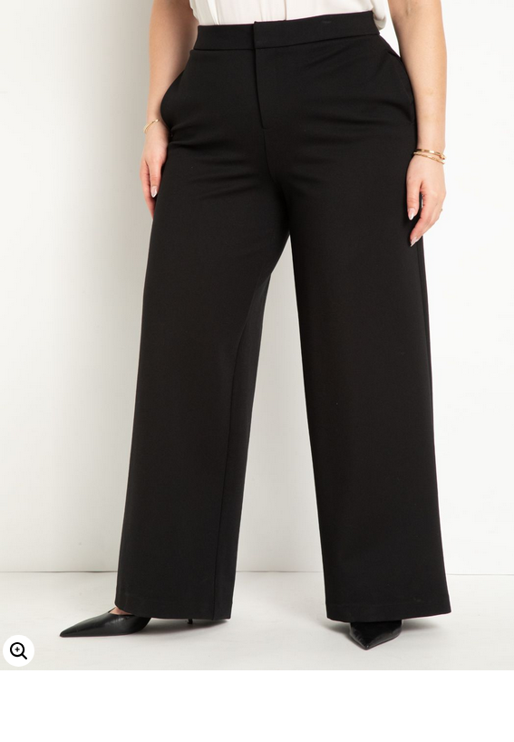 ELOQUII Women's The Ultimate Wide Leg Stretch Work Pant