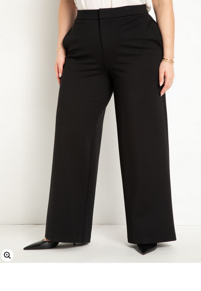 ELOQUII Women's The Ultimate Wide Leg Stretch Work Pant
