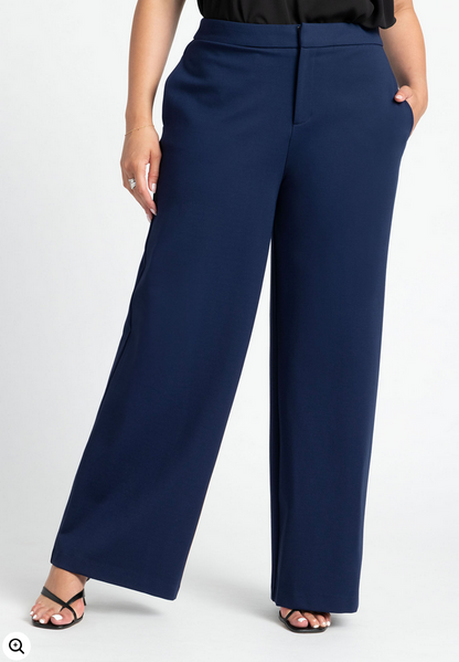 ELOQUII Women's The Ultimate Wide Leg Stretch Work Pant