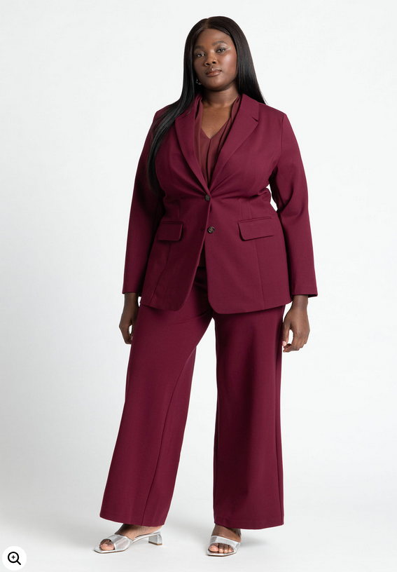 ELOQUII Women's The Ultimate Wide Leg Stretch Work Pant