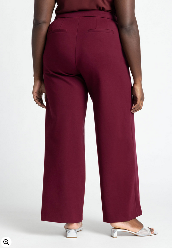 ELOQUII Women's The Ultimate Wide Leg Stretch Work Pant
