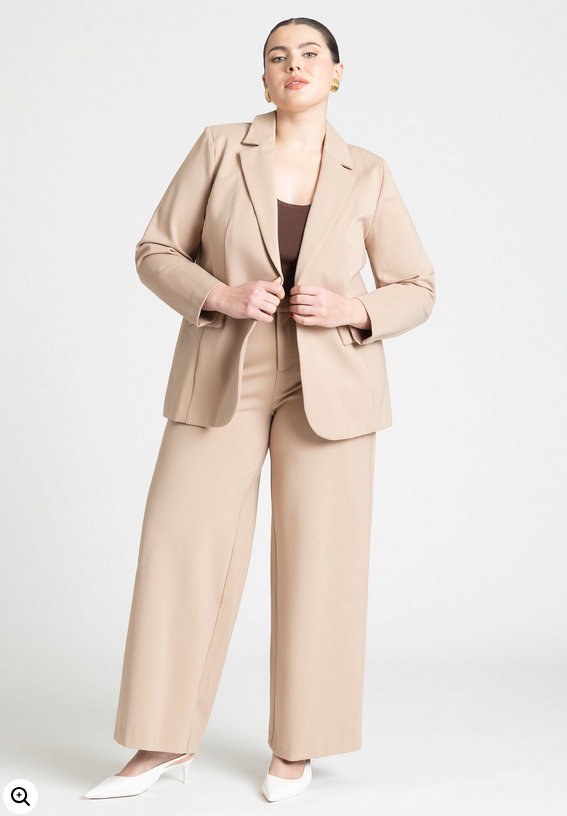 ELOQUII Women's The Ultimate Wide Leg Stretch Work Pant