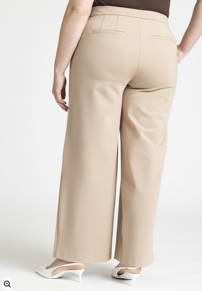 ELOQUII Women's The Ultimate Wide Leg Stretch Work Pant
