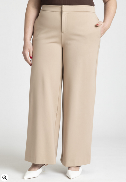 ELOQUII Women's The Ultimate Wide Leg Stretch Work Pant