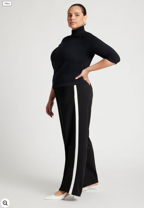 ELOQUII Women's Track Pant With Side Stripe