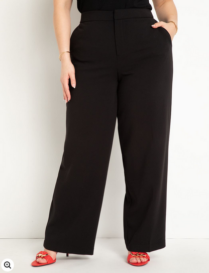 ELOQUII Women's Straight Leg Doublecloth Pant
