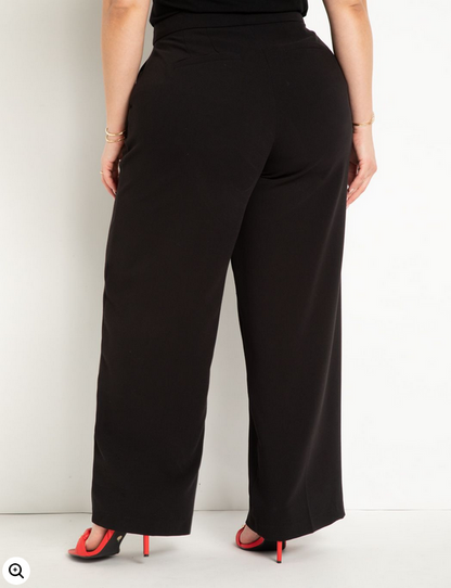 ELOQUII Women's Straight Leg Doublecloth Pant