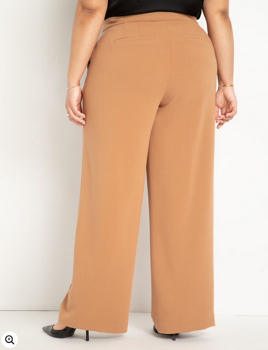 ELOQUII Women's Straight Leg Doublecloth Pant