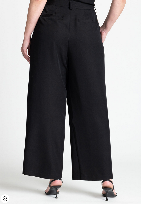 ELOQUII Women's Crystal Button Straight Leg Pant