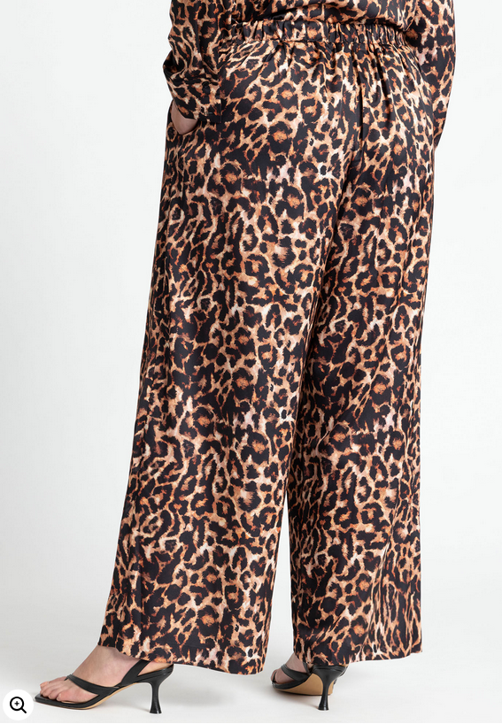 ELOQUII Women's  Pull On Printed Wide Leg Pant