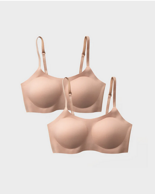EBY Bra Bundle - Seamless Support Bralette Bundle in Nude