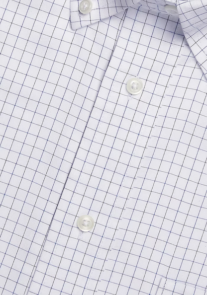 Jos. A. Bank Traveler Collection Tailored Fit Button-Down Collar Grid Dress Shirt #5FYL