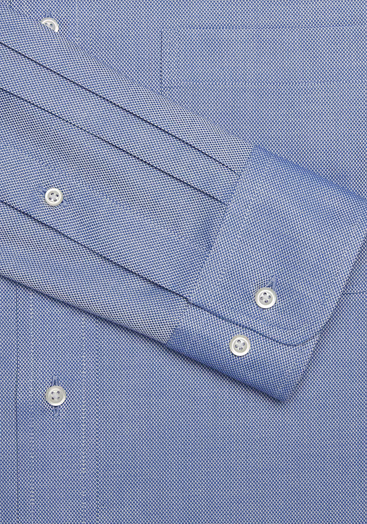 Jos. A. Bank Jos. A. Bank Tailored Fit Spread Collar Solid Dress Shirt #52B1 - Blue