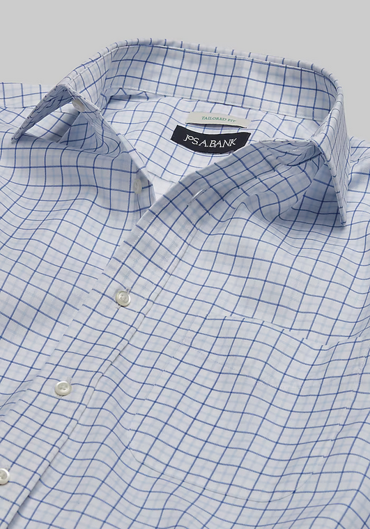 Jos. A. Bank Jos. A. Bank Tailored Fit Large Plaid Print Dress Shirt CLEARANCE #5GEP