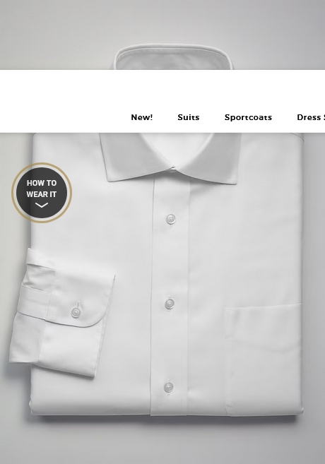 Jos. A. Bank Traveler Collection Traditional Fit Spread Collar Dress Shirt #5C69