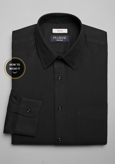 Jos. A. Bank Traveler Collection Slim Fit Solid Dress Shirt #5FTN