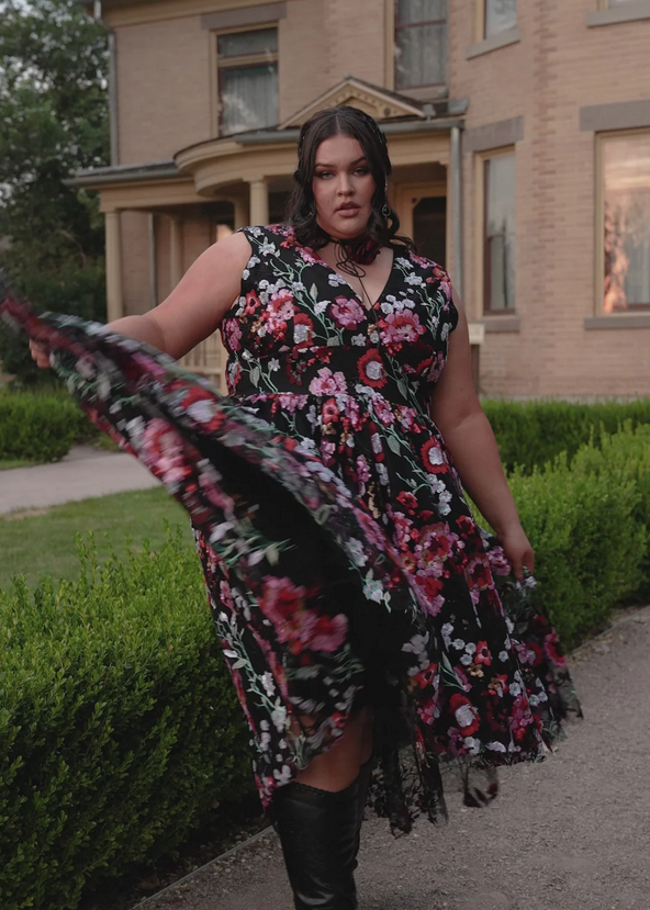 JessaKae Ebony Rose Dress - Black