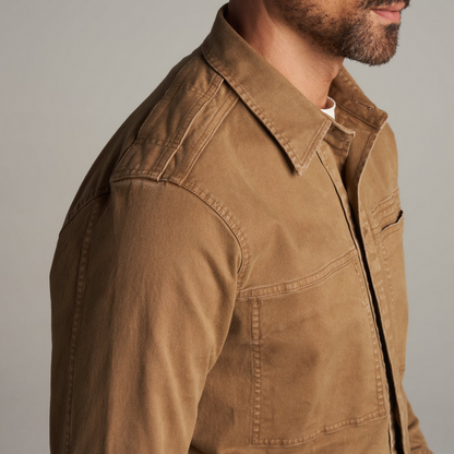 Rowan Men's Orion Mid-Century Twill Shirt Jacket - Umber