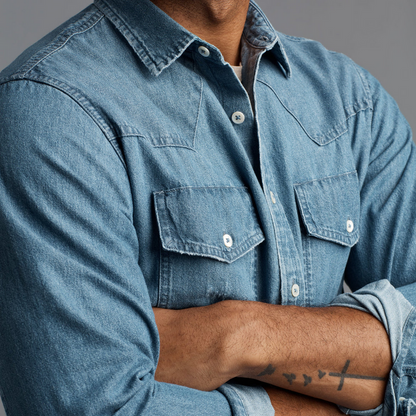Rowan Men's Abilene Long Sleeve Denim Shirt - Heritage Blue