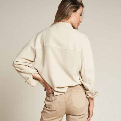 Rowan Women's Joan Drape Twill Top - Bone