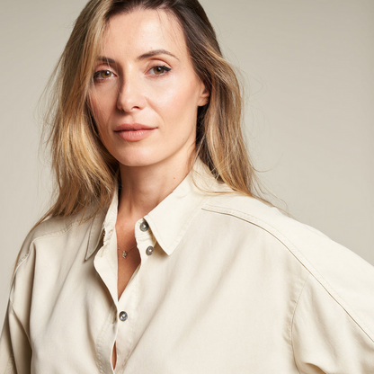 Rowan Women's Joan Drape Twill Top - Bone