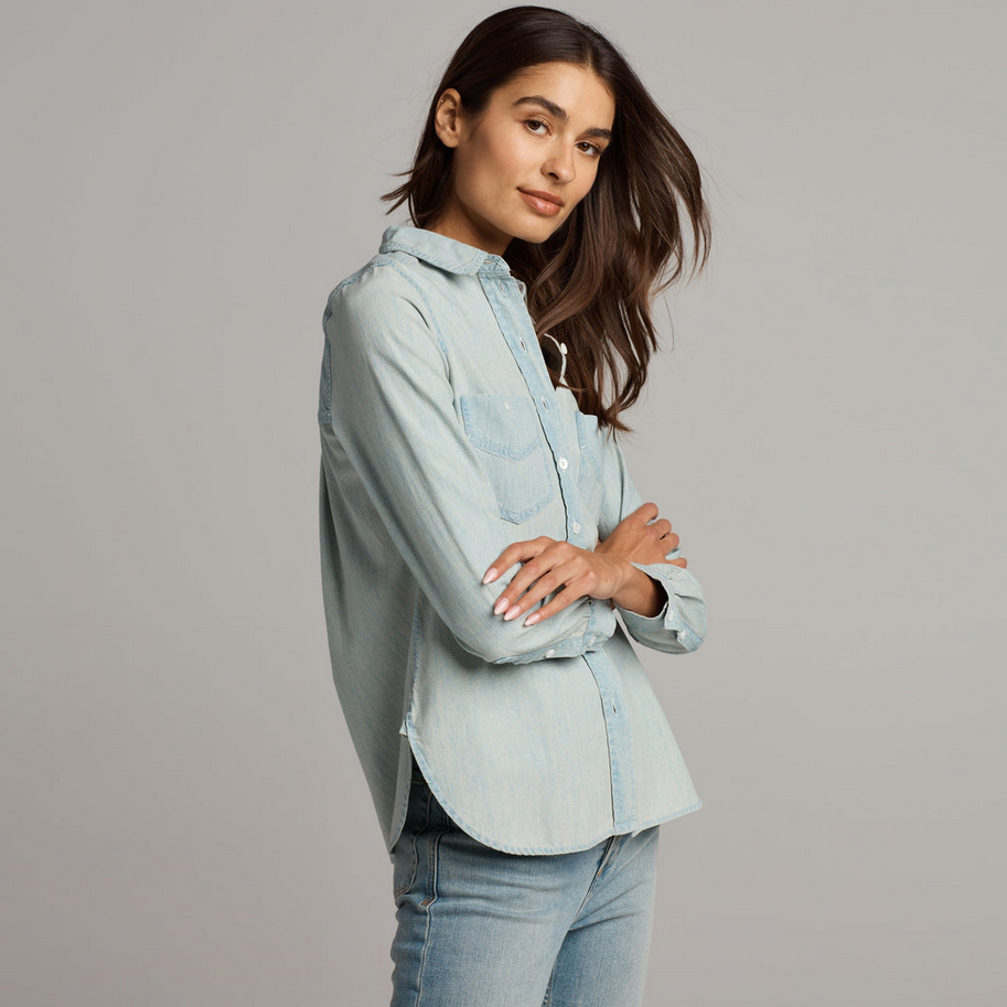 Rowan Women's Cheyenne Chambray Shirt - Washed Indigo