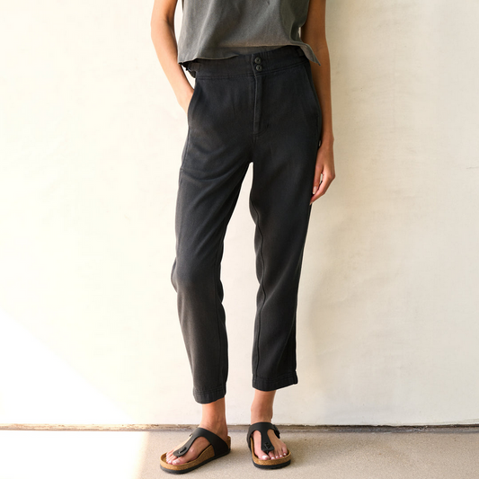 Rowan Women's Odell Drape Denim Twill Pant - Washed Black