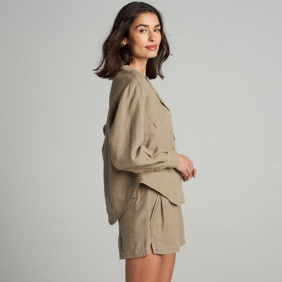 Rowan Women's Edith Long Sleeve Linen Shirt - Harvest