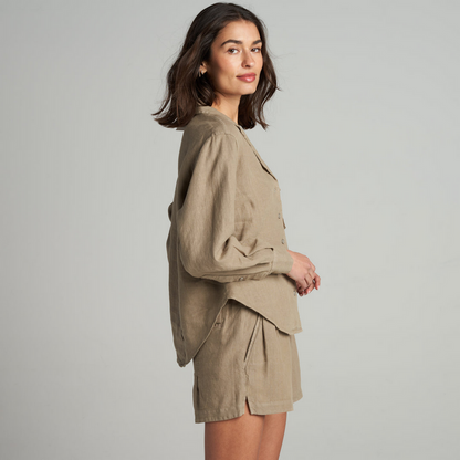 Rowan Women's Edith Long Sleeve Linen Shirt - Harvest