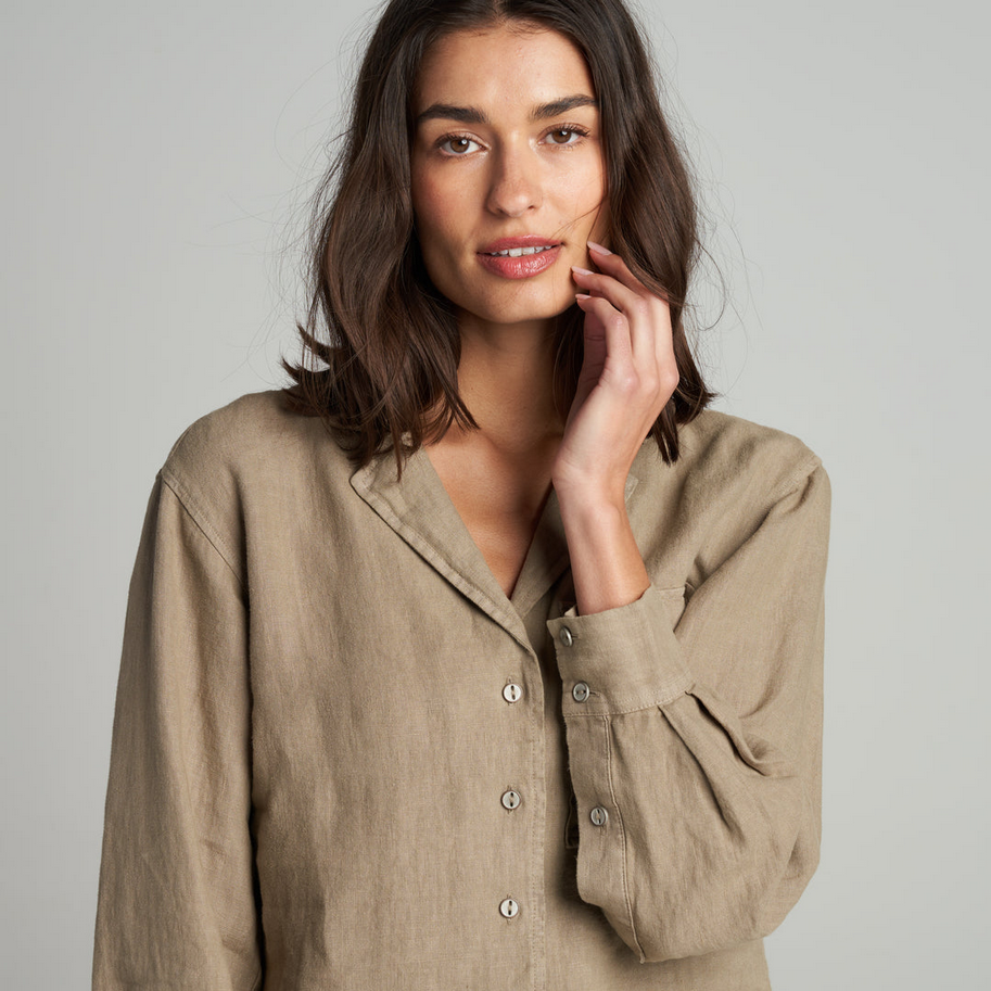 Rowan Women's Edith Long Sleeve Linen Shirt - Harvest