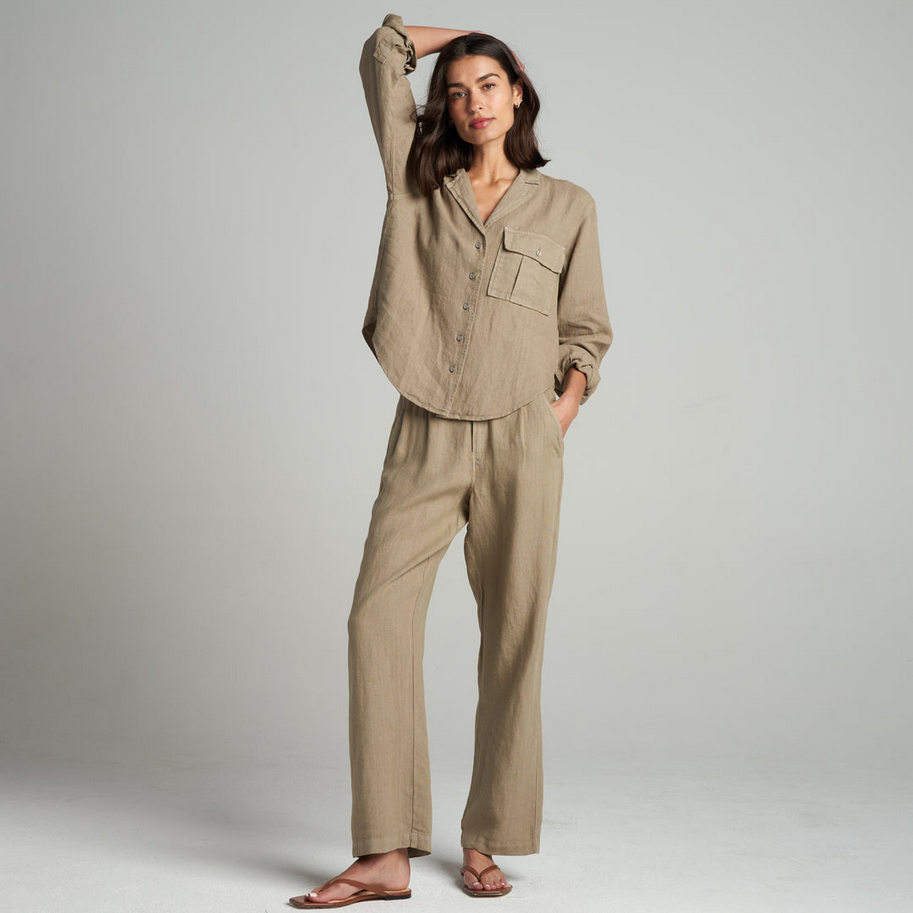 Rowan Women's Edith Long Sleeve Linen Shirt - Harvest