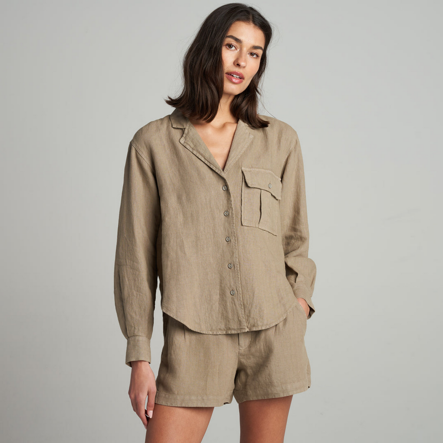 Rowan Women's Edith Long Sleeve Linen Shirt - Harvest