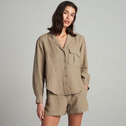 Rowan Women's Edith Long Sleeve Linen Shirt - Harvest