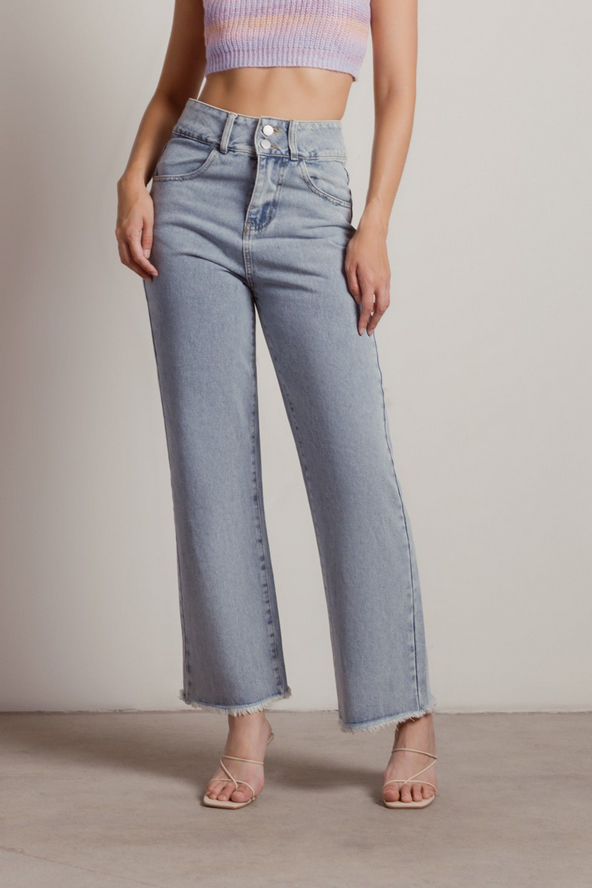 Tobi Faircrest Straight Leg Jeans - Light Wash