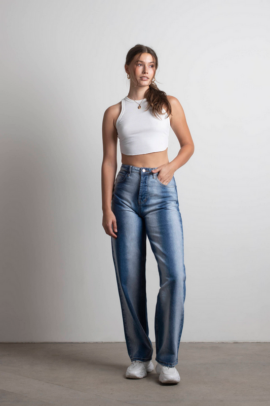 Tobi Pacific Palisades Denim Pants - Light Medium Wash