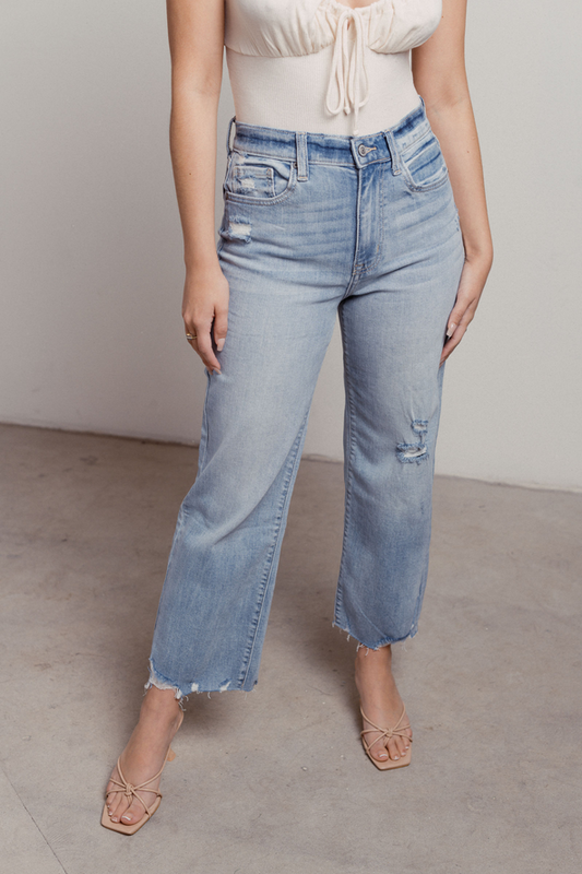 Tobi Gramercy Wide Leg Jeans - Light Wash