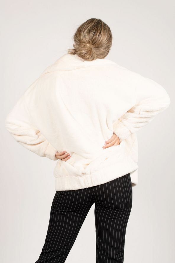 Tobi Foxy Faux Fur Jacket - Ivory