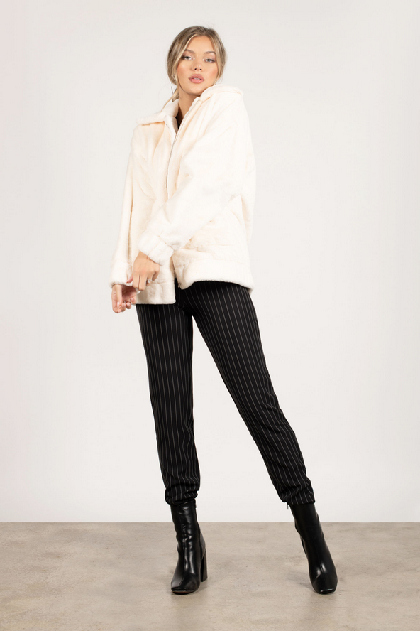 Tobi Foxy Faux Fur Jacket - Ivory