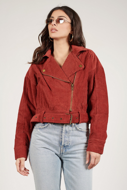 Tobi Tori Corduroy Jacket - Brick
