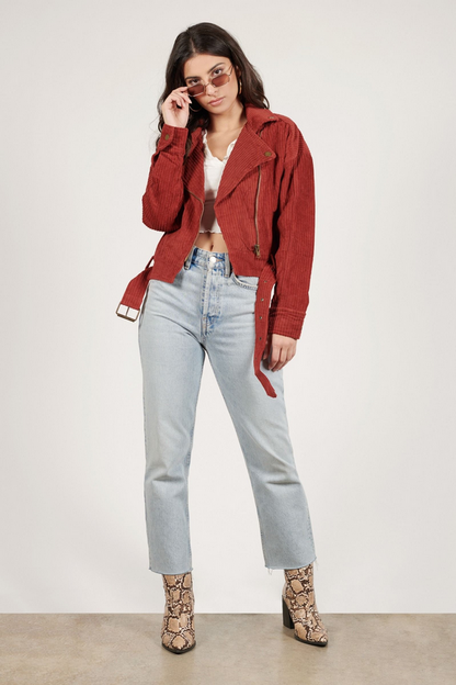 Tobi Tori Corduroy Jacket - Brick