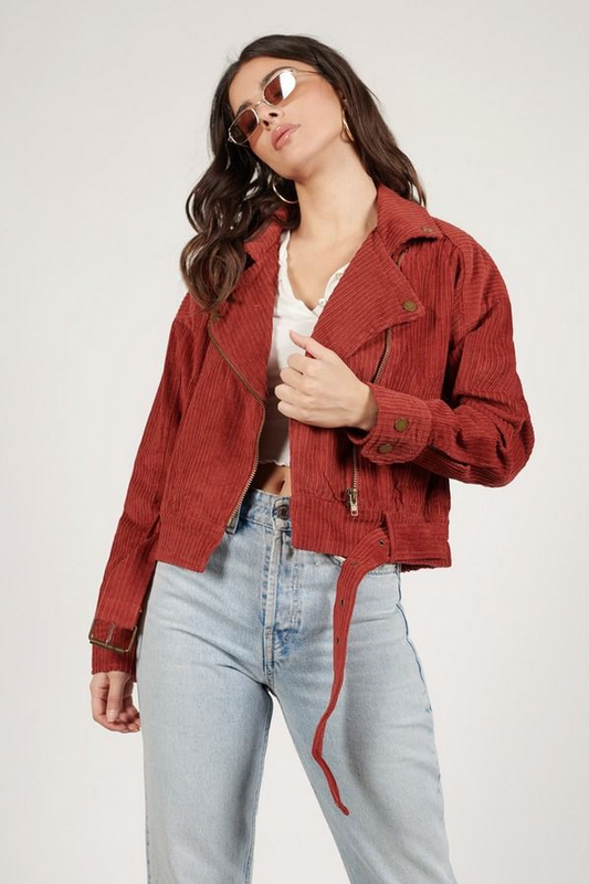 Tobi Tori Corduroy Jacket - Brick