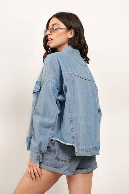 Tobi Bring Me Back Denim Jacket - Light Wash