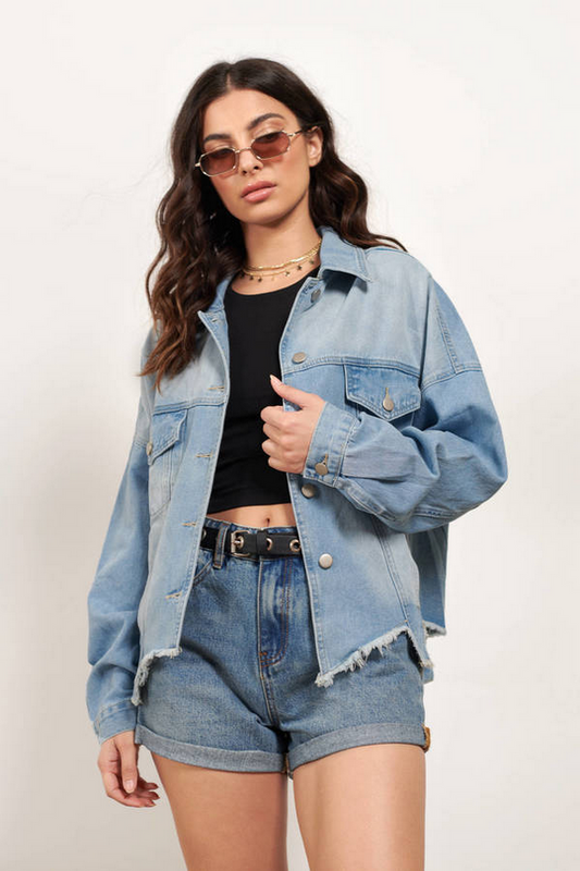 Tobi Bring Me Back Denim Jacket - Light Wash