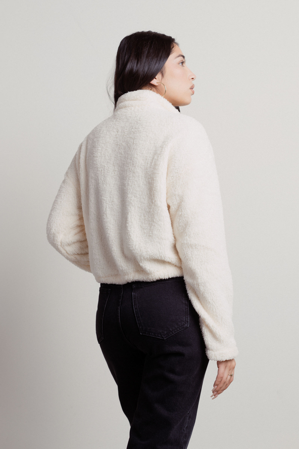 Tobi Cozy Cabin Fleece Jacket - Ivory