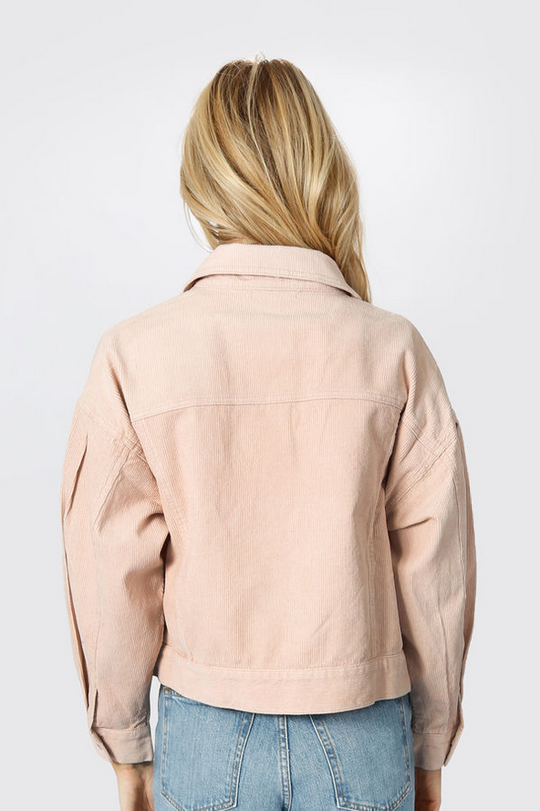 Tobi Let Me Down Cropped Jacket - Pink
