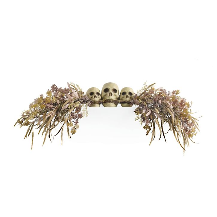 Grandin Road Earthly Thrill Skull Mantelpiece
