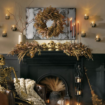 Grandin Road Earthly Thrill Skull Mantelpiece