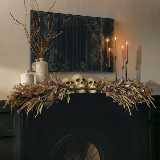 Grandin Road Earthly Thrill Skull Mantelpiece